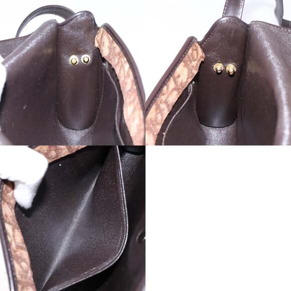 DIOR Trotter Canvas Shoulder Bag Brown Gold - Picture 12 of 12